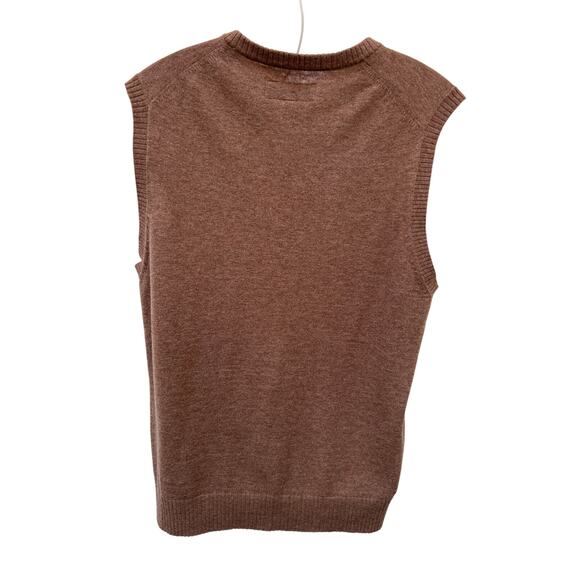 Boden Men's Lambswool V Neck Sweater Vest Size Large Brown - Picture 2 of 4